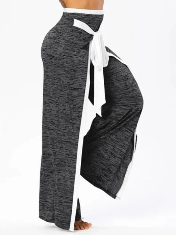 new-dark-grey-marl-and-white-wrap-wide-leg-pants-trousers-size-18post-or-collect-big-2