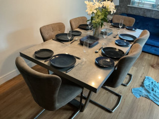 faux-concrete-dining-table