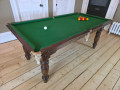 ej-riley-6ft-snooker-and-pool-table-slate-bed-antique-traditional-dining-billiards-small-1